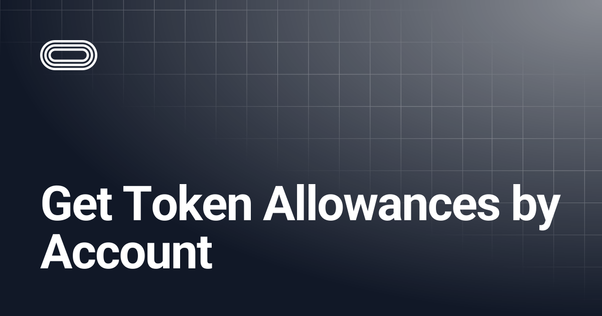 Get Token Allowances by Account | Validation Cloud