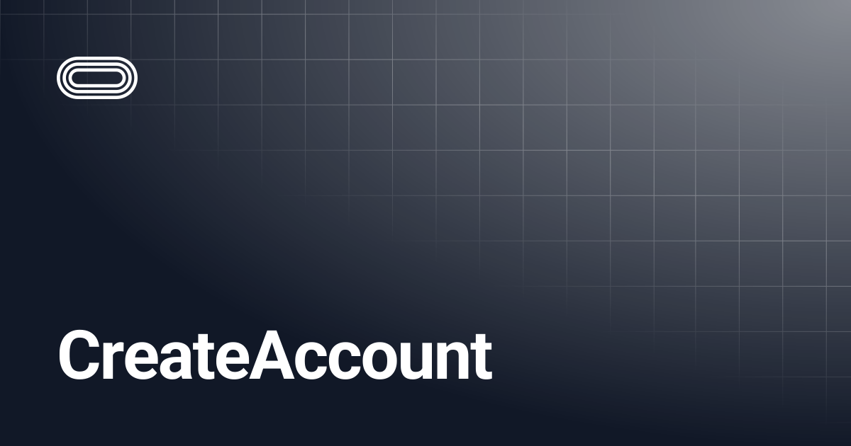CreateAccount | Validation Cloud